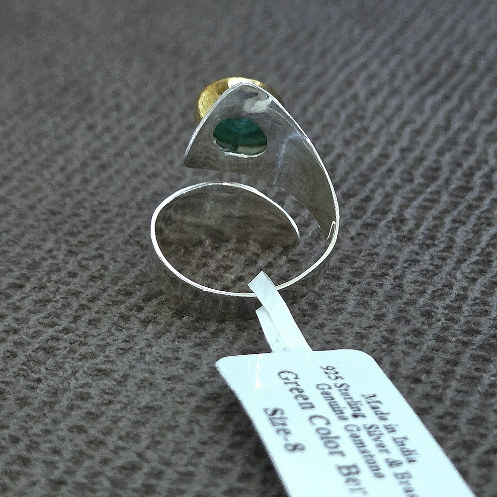 Shivam Green💚 Beryl Bypass Ring💍 - NWT - Picture 4 of 16